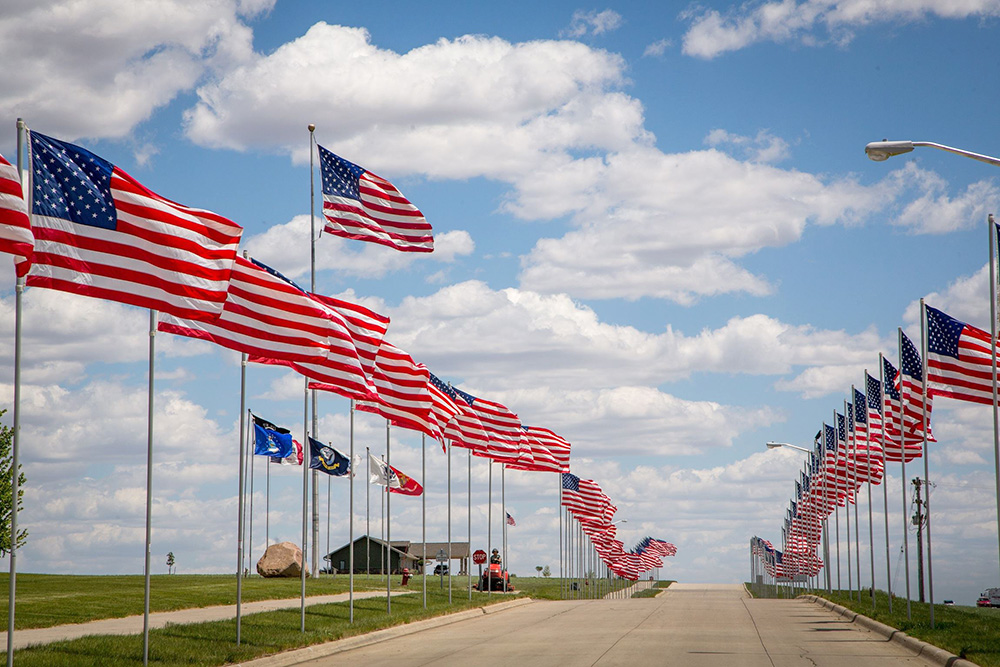 avenue of flags